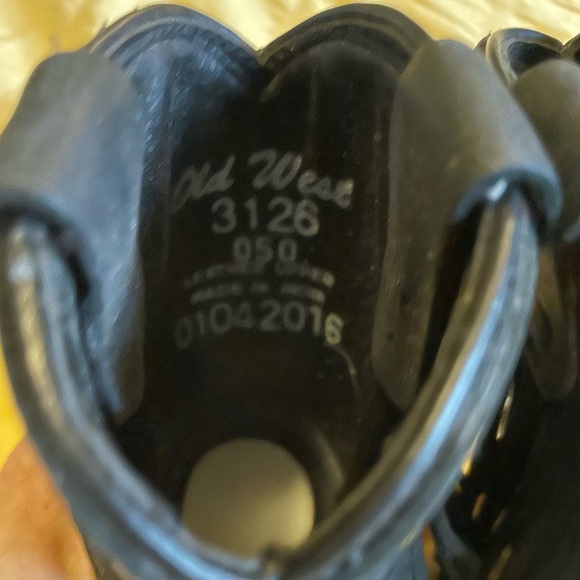 NWOTS FRINGE Leather Infant Toddler Cowboy cowgirl Boots! old west size 4C RARE! - Picture 3 of 6